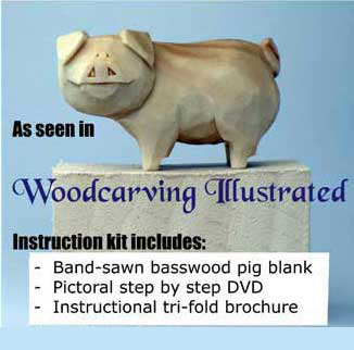 pig wood carving kit